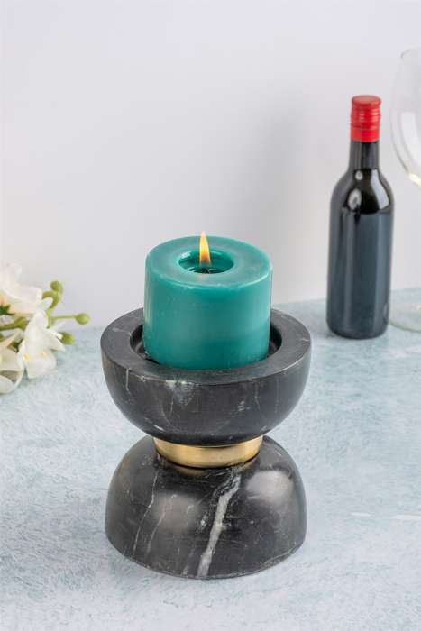 Candle holder Satori 100 Black - Afbeelding 3