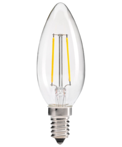 Alternative view of LED filament bullet top 2W clear