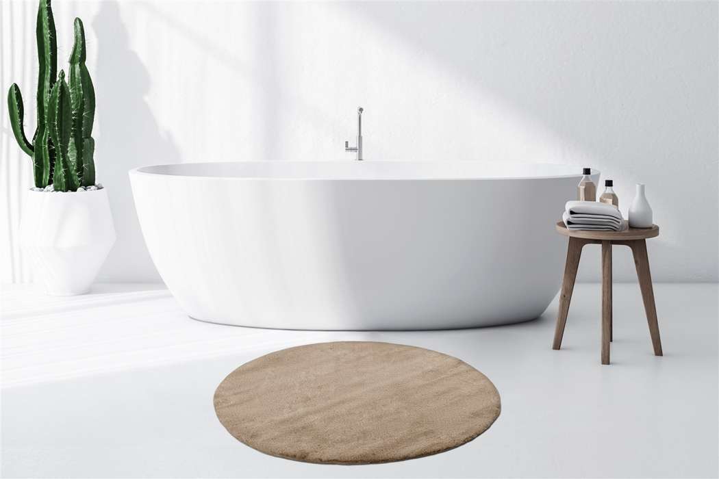 Badmat Rabbit Light 425 beige 100cm - Afbeelding 2