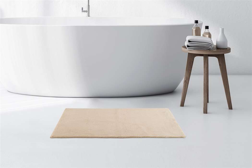 Badmat Rabbit light 50x90cm, beige - Afbeelding 2