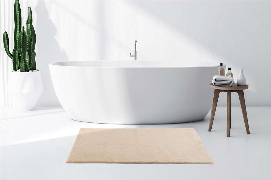 Badmat Rabbit light 70x130cm, beige - Afbeelding 2
