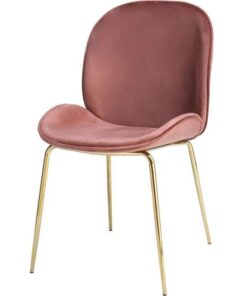 Charlize 110 Chair Set of 2 Old Pink / Brass