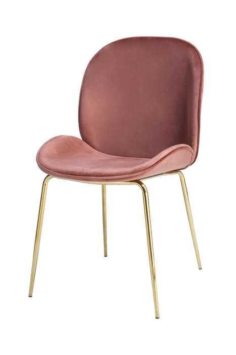 Charlize 110 Chair Set of 2 Old Pink / Brass