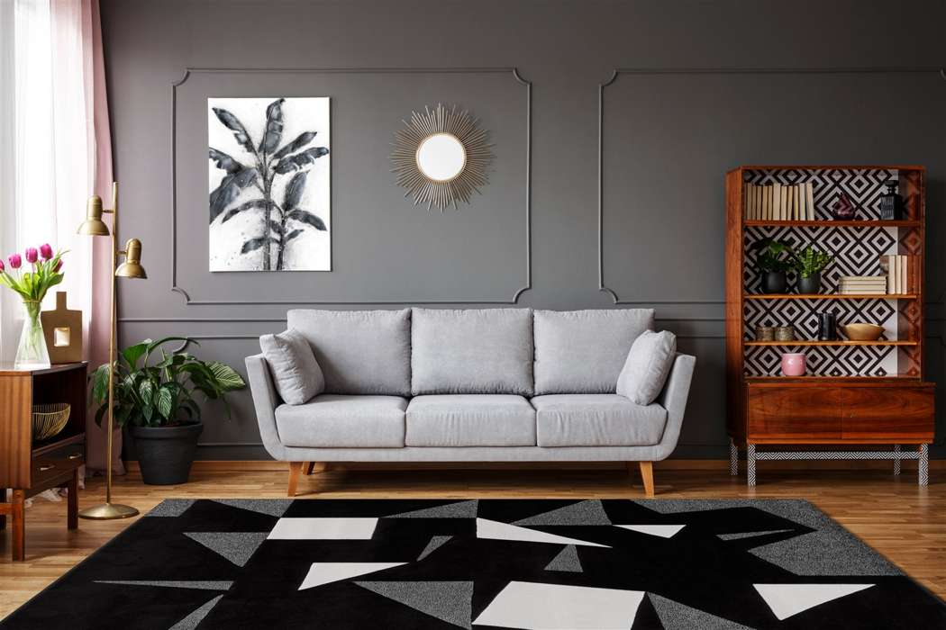Spirit Frisee 3108 zwart/wit/grijs 140x200cm - Afbeelding 2