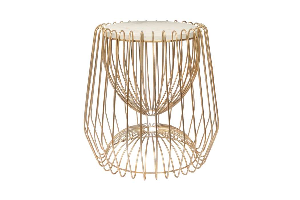 Sidetable Malibu 225 wit/brons