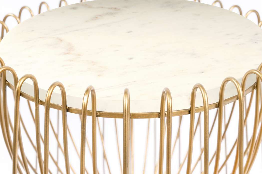 Sidetable Malibu 225 wit/brons - Afbeelding 3