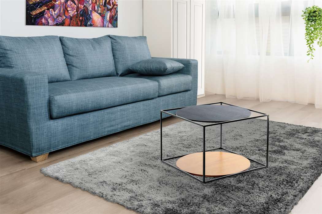 Sidetable Cody 110 bruin/zwart - Afbeelding 2