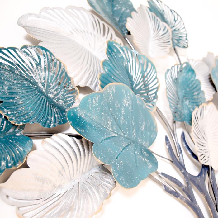 Metalen wanddecoratie blauw - Afbeelding 2