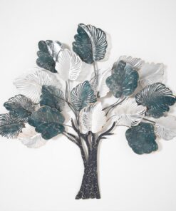 Metalen wanddecoratie blauw