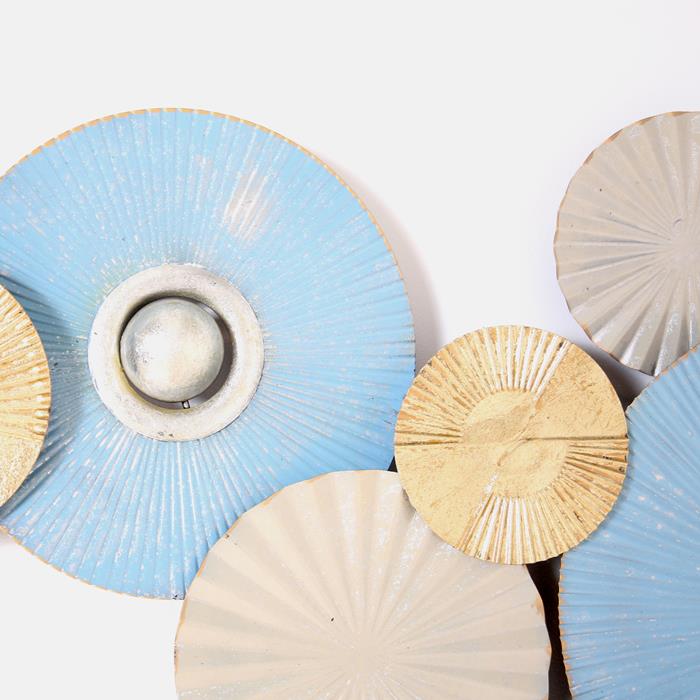 Metalen wanddecoratie goud - Afbeelding 2