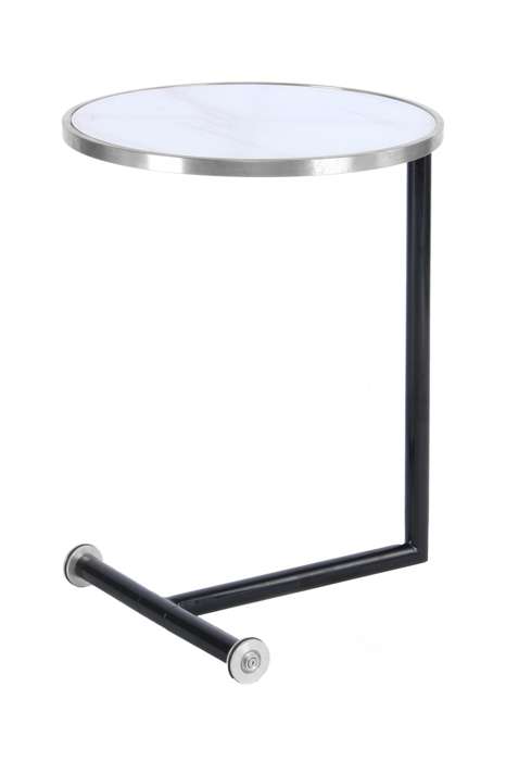 Sidetable Servant 210 zilver/wit