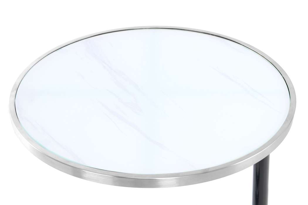 Sidetable Servant 210 zilver/wit - Afbeelding 3