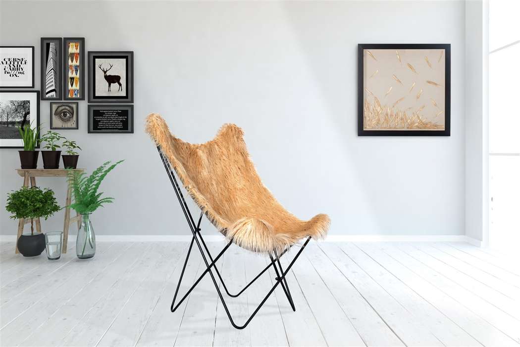 Butterfly chair Lynn 110 brown / beige - Afbeelding 3