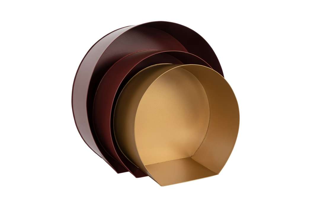 Wandschappen set v 3, rood, bordeaux, goud - Afbeelding 4
