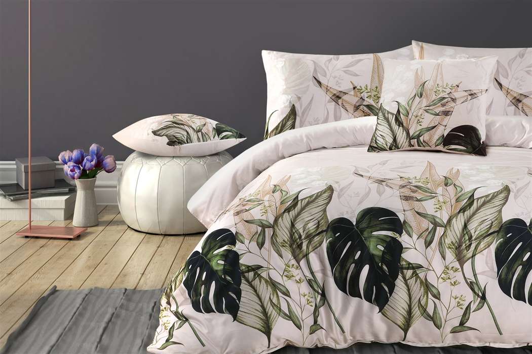 Bed linen Vayda 100-DE Multi / Beige 155cm x 220cm / 80cm x 80cm - Afbeelding 2