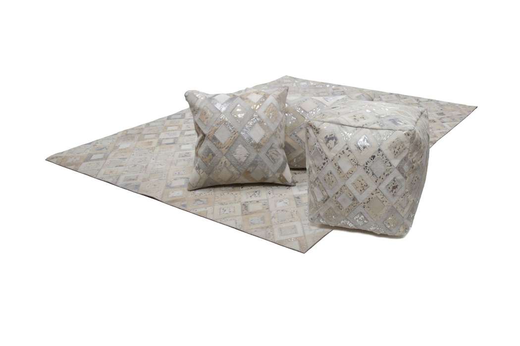 Spark poef 110 grijs / Silber 45cm x 45cm - Afbeelding 4