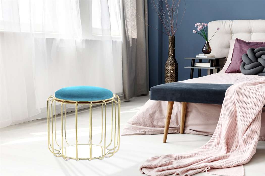 Sidetable Comfortable 110 turquoise/goud - Afbeelding 2