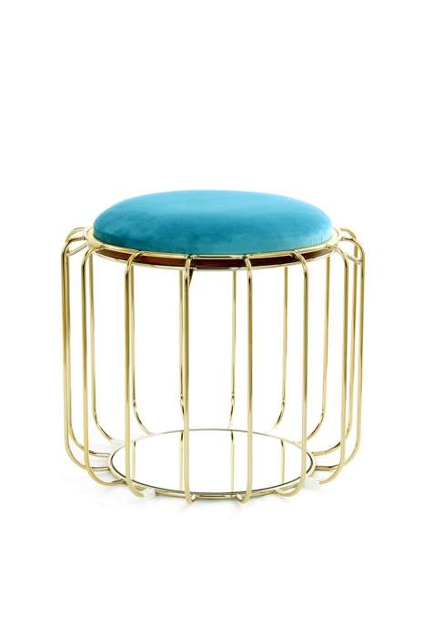 Sidetable Comfortable 110 turquoise/goud