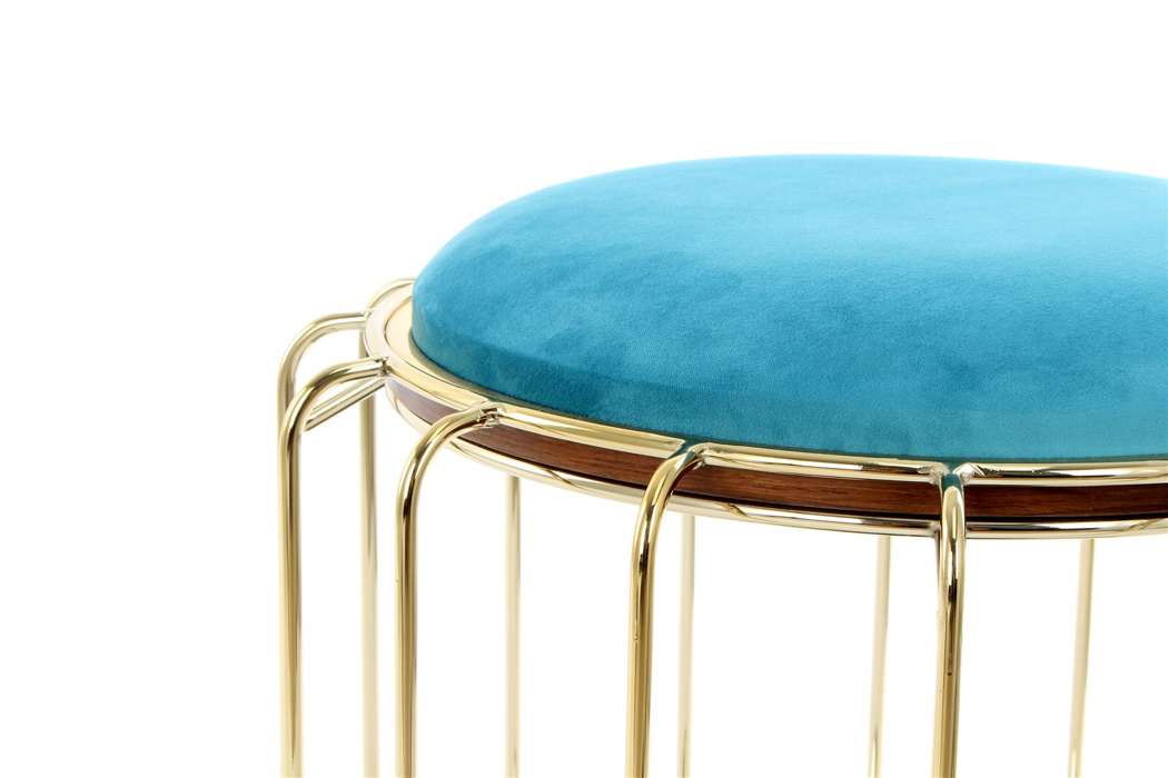 Sidetable Comfortable 110 turquoise/goud - Afbeelding 3