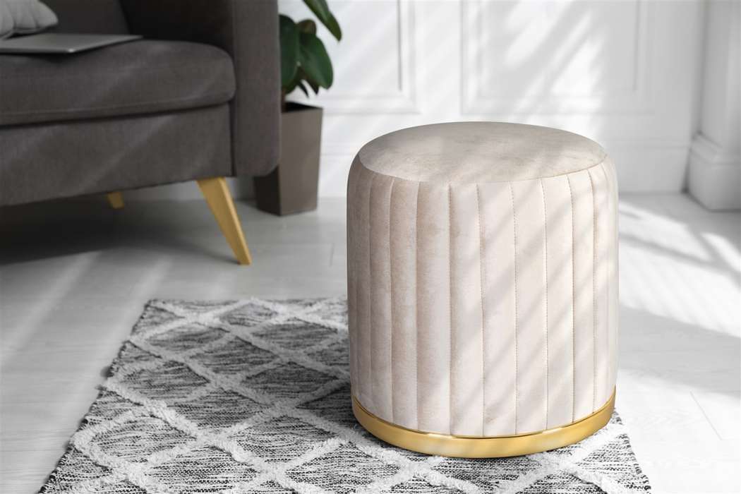Stool Doric 125 Taupe / Gold - Afbeelding 3