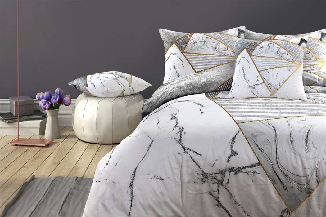 Bed linen Bavaria 125-GB Grey / Gold 260cm x 220cm - Afbeelding 4