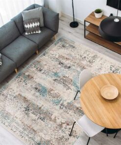 Alternative view of Anouk 325 taupe/turquoise 80x150cm