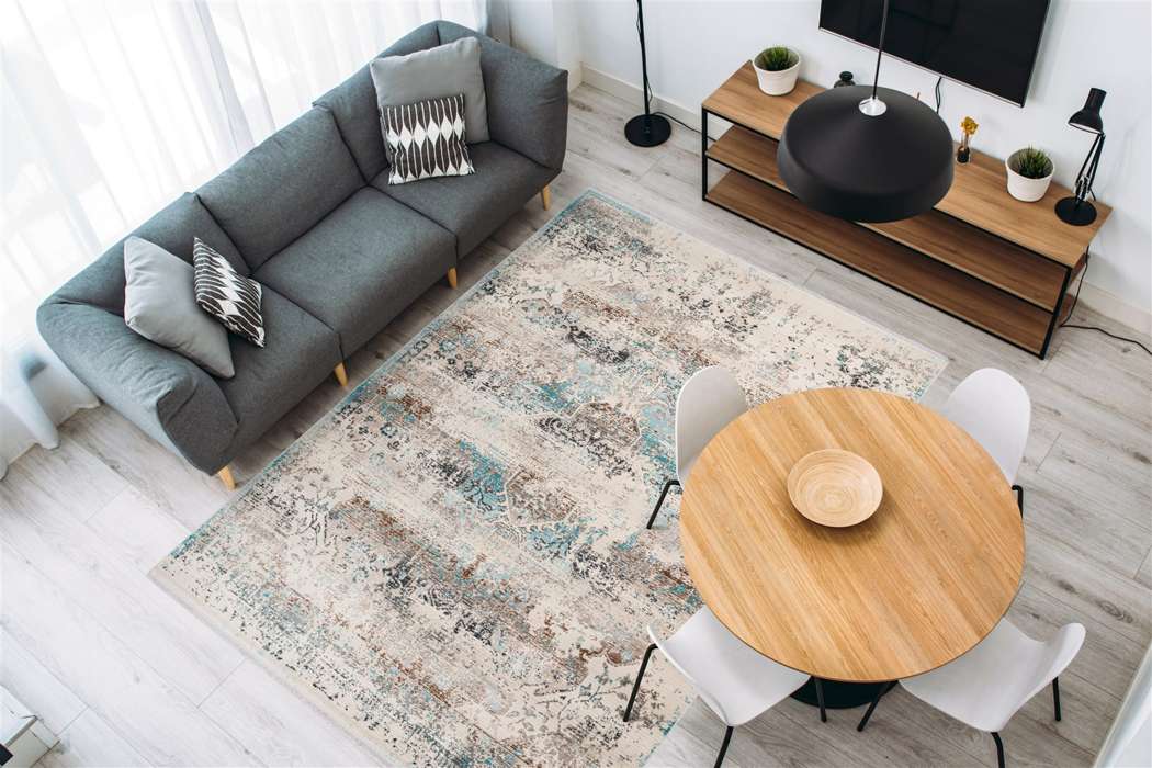 Anouk 325 taupe/turquoise 80x150cm - Afbeelding 2