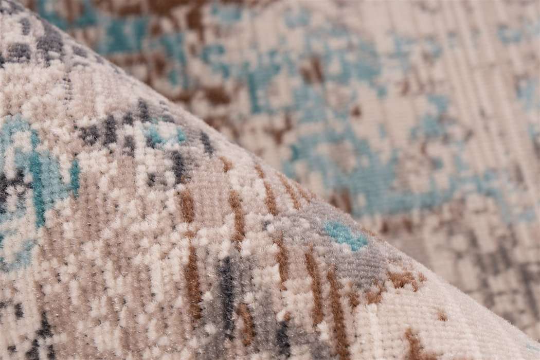 Anouk 325 taupe/turquoise 80x150cm - Afbeelding 3
