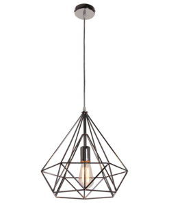 Hanging lamp Scandinavian 50cm shiny chrome