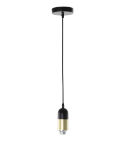 Hanglamp Benito groot zwart + goud