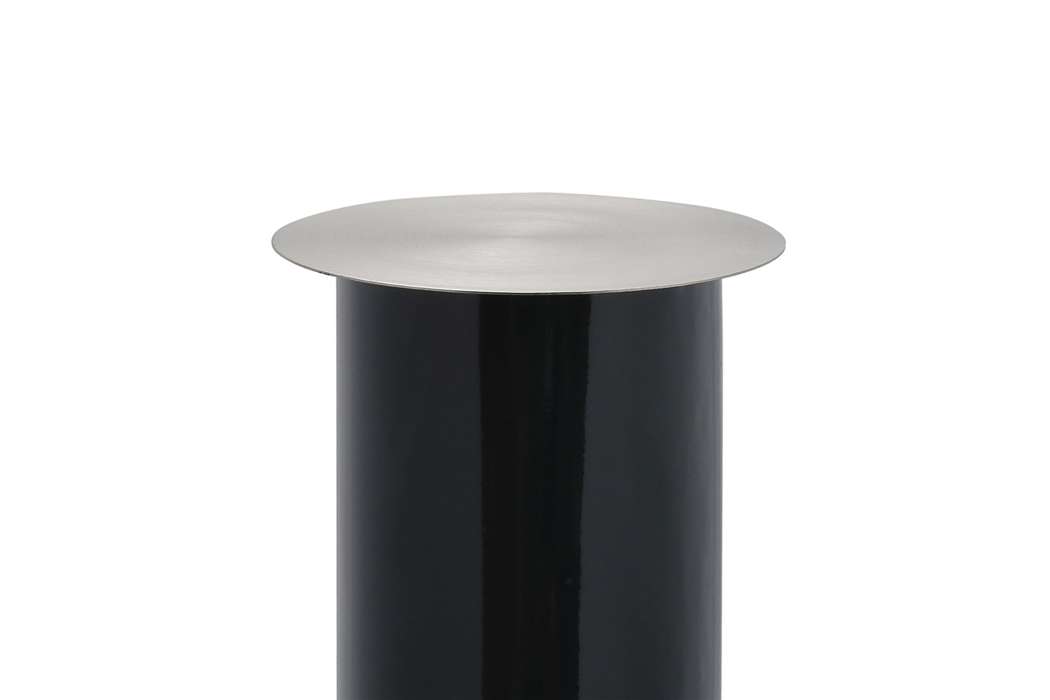 Floor Candle Holder Art Deco 195 dark green / silver - Afbeelding 3