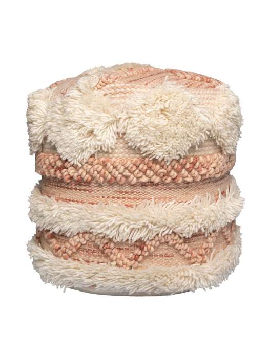 Pouf Bohist 225 pink / cream 35cm x 35cm