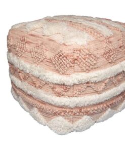 Pouf Bohist 225 pink / cream 50cm x 50cm