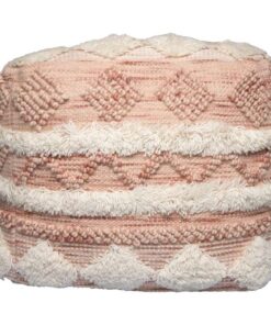 Alternative view of Pouf Bohist 225 pink / cream 50cm x 50cm