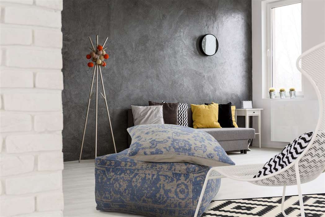 Paramount poof 410 set taupe/blue - Afbeelding 2
