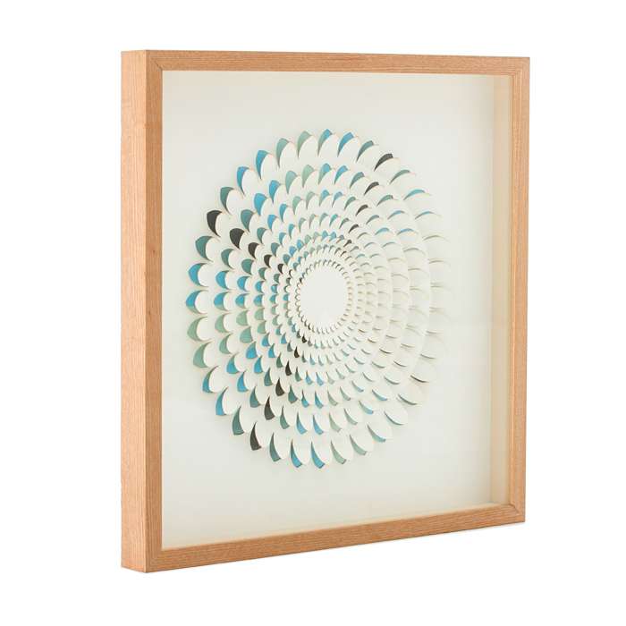 Schilderij Papierkunst Circle I 60x60cm - Afbeelding 4