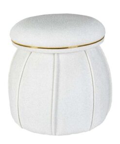 Alternative view of Stool Corin 135 White / Gold