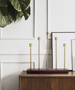 Alternative view of Candle Holder Art Deco 525 bordeaux / gold