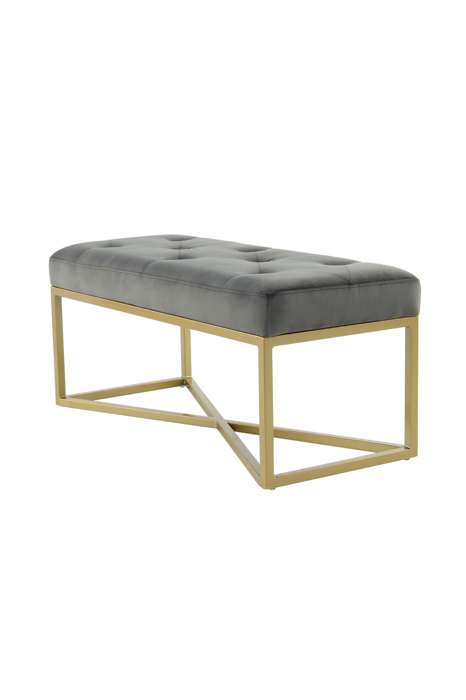 Bench Cameron 125 grey / gold
