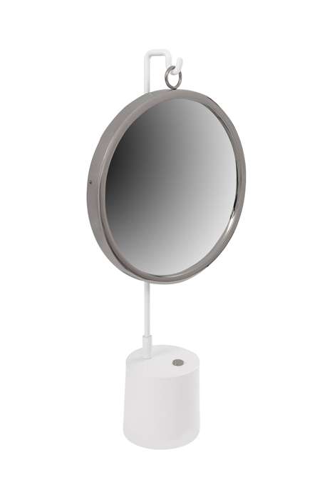 Table mirror Eleganca 225 white / silver