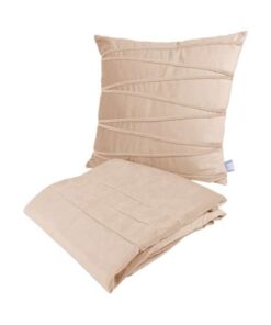 Decorative cushions & blanket Paulina 125 set of 2 champagne