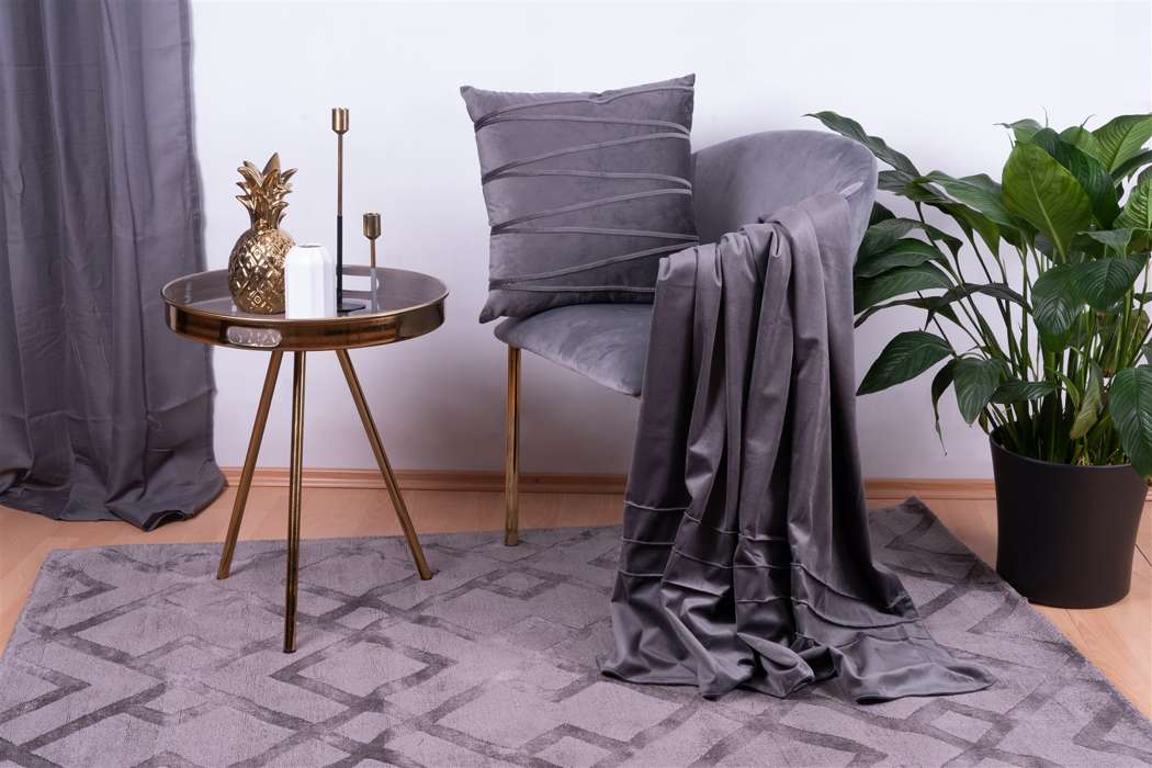 Decorative cushions & blanket Paulina 125 set of 2 graphite - Afbeelding 3