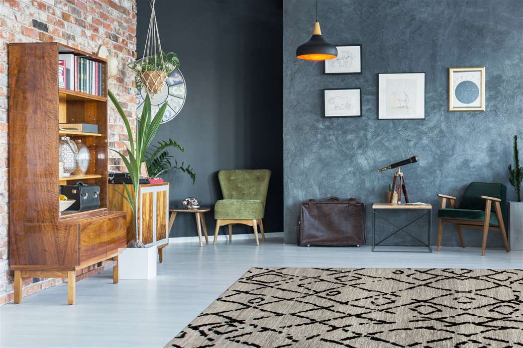 River 110 grijs/zwart 80x150cm - Afbeelding 2