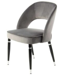 Chair Courtney set of 2 Grey/Silver