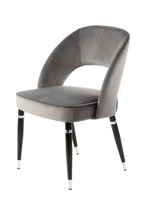 Chair Courtney set of 2 Grey/Silver