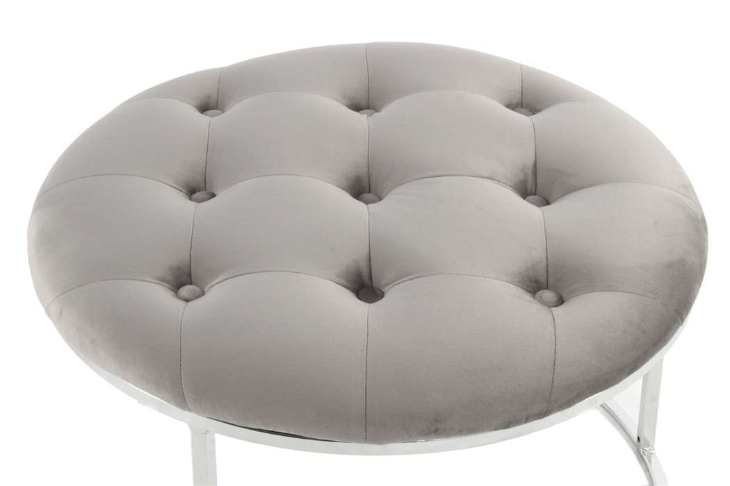 Stool Myla 100 set of 2 gray / silver - Afbeelding 4