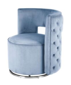 Sessel Drehsessel Beverly 125 Hellblau / Silber