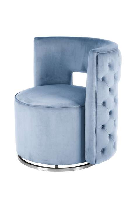 Sessel Drehsessel Beverly 125 Hellblau / Silber