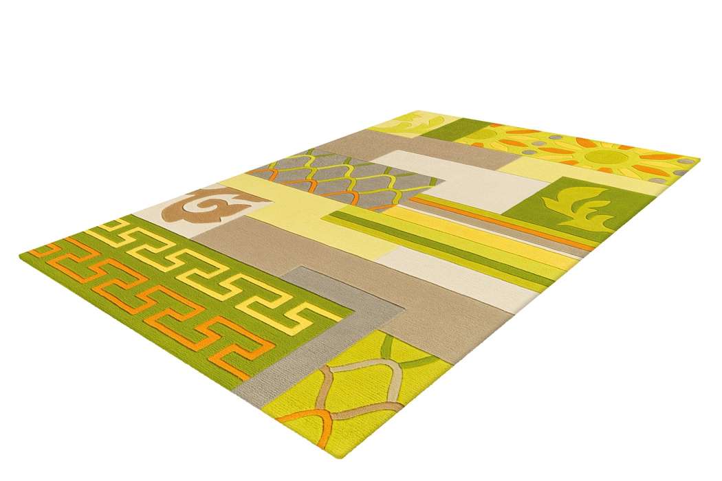 Sam 4165 naturel/groen/geel 170x240cm - Afbeelding 4