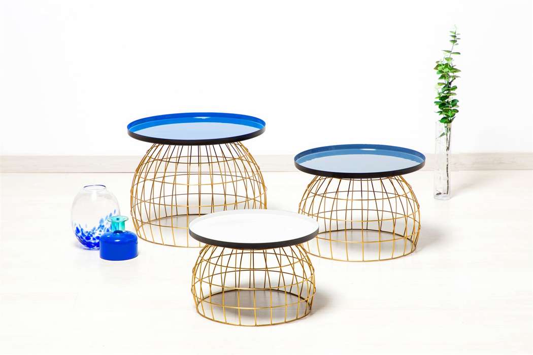 Bijzettafel-Set Laudatio 160 blauw/grijs/wit - Afbeelding 2